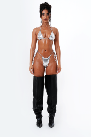 HARDCORE BIKINI TOP - SILVER