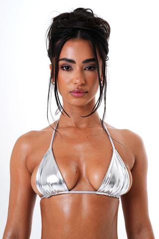 HARDCORE BIKINI TOP - SILVER