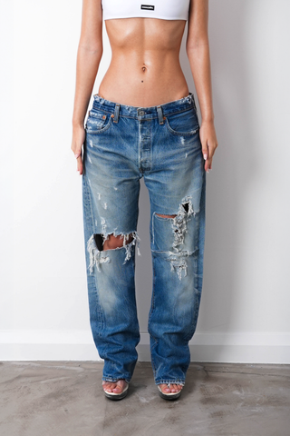 DESTROYED JEANS W32 L32