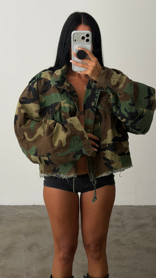 Vintage Military Camo Jacket