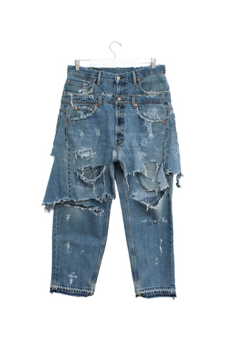 Vintage Re-Worked Overlay Jeans W35 L30
