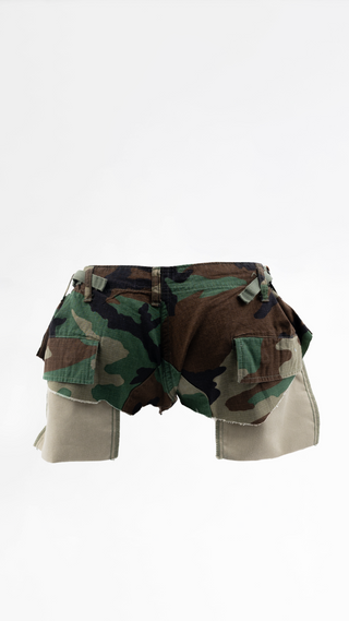 VINTAGE CAMO MINI SHORTS