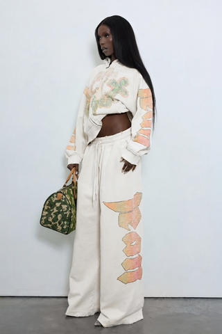 "RENAISSANCE" ZIP UP JACKET - OFF-WHITE