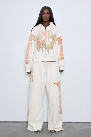 "RENAISSANCE" SWEAT PANTS - OFF-WHITE