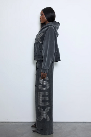 "SEX" SWEAT PANTS - BLACK