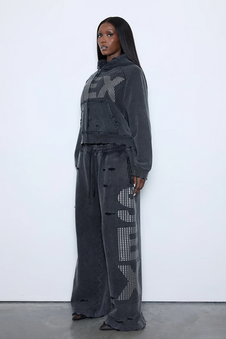 "SEX" SWEAT PANTS - BLACK
