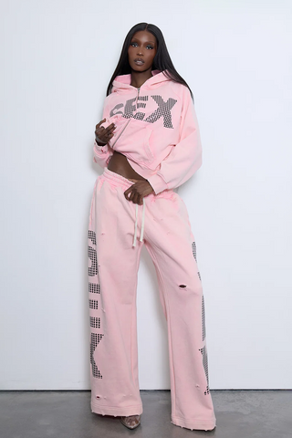 "SEX" ZIP UP JACKET - PINK