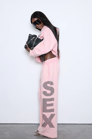 "SEX" SWEAT PANTS - PINK